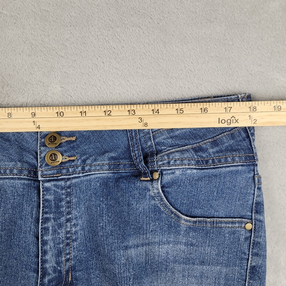 D. Jeans Womens High Rise Blue Skinny Jeans Size 16 - Picture 6 of 12